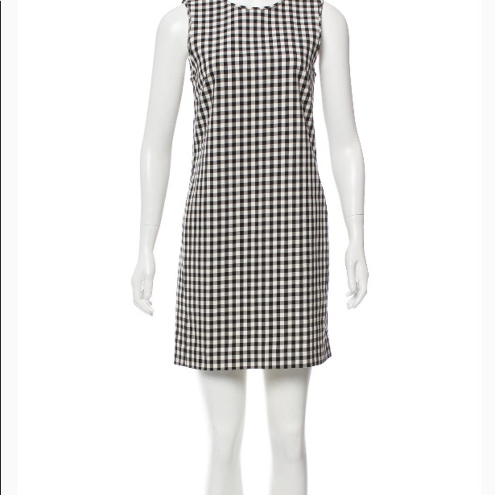 NEW! Theory black + white gingham print dress.